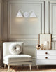 Zag 2-Light LED Wall Sconce Matte White Shade Finish