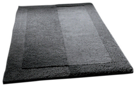 Slate Gray Thick Plush Reversible Cotton Bathroom Rug, Havana, Extra Large 2