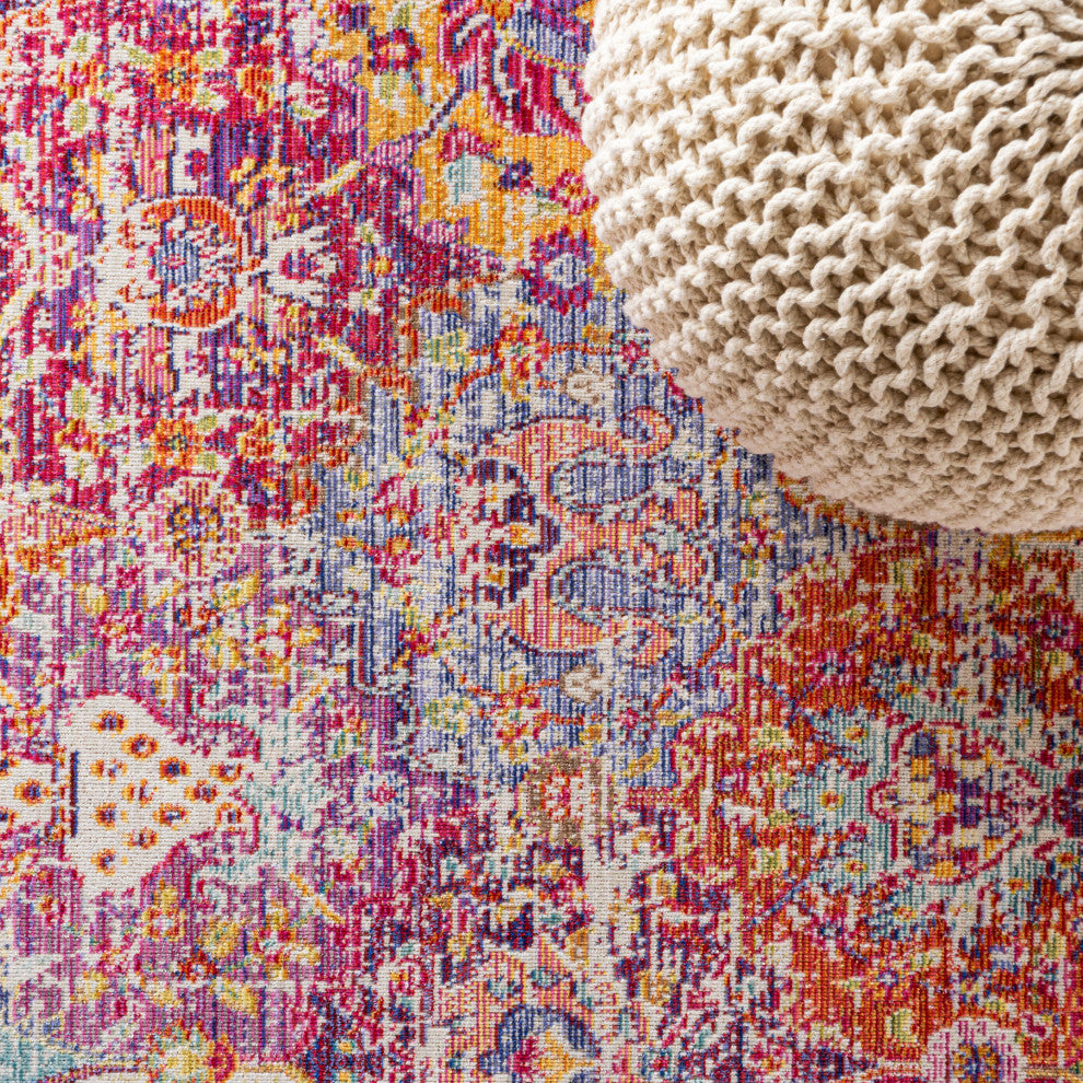 Flori Bohemian Medallion Area Rug, 2x8