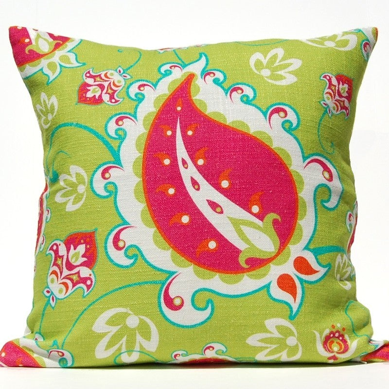 Paisley Pillow, Green