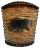 Rustic Bear Waste Basket