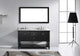 Julianna 60" Double Bathroom Vanity Set, Espresso, Granite Top, Round Basin