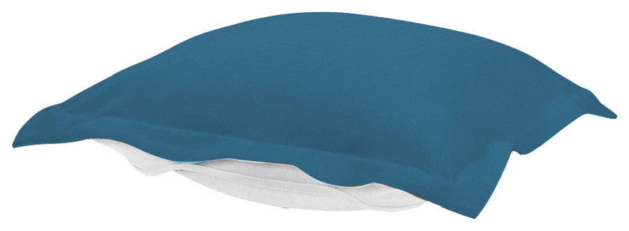 Seascape Puff Ottoman Cover, Turquoise