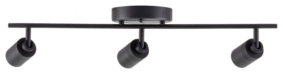 Vidalite Shura 3 Head LED Flush Mount FIxed Track Light, Black