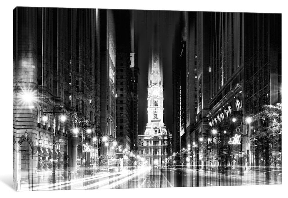 "Urban Stretch Series City Hall Philadelphia" by Philippe Hugonnard, 18x12x1.5