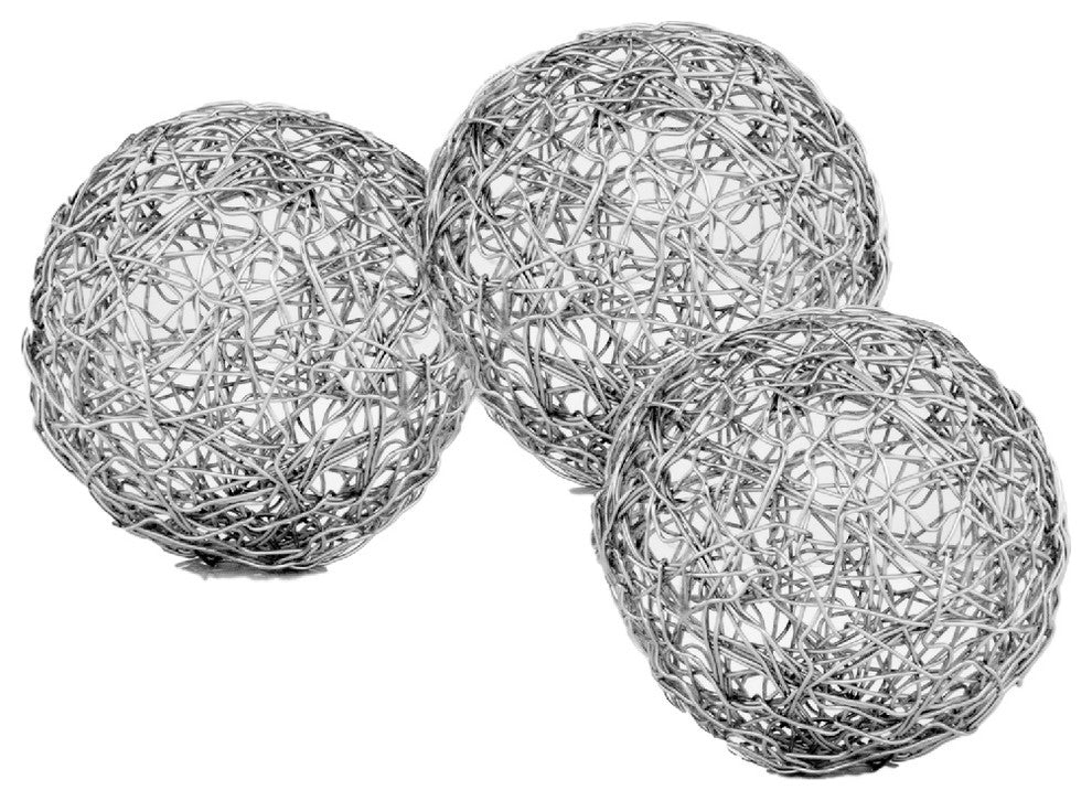 Guita Wire Spheres, Set of 3, 4"