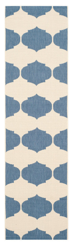 Safavieh Courtyard Cy6162-233 Beige, Blue Area Rug, 2'3" X 8'0"