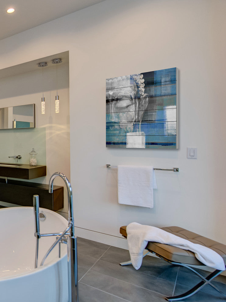 "Blue Buddha" Painting Print, 18x18