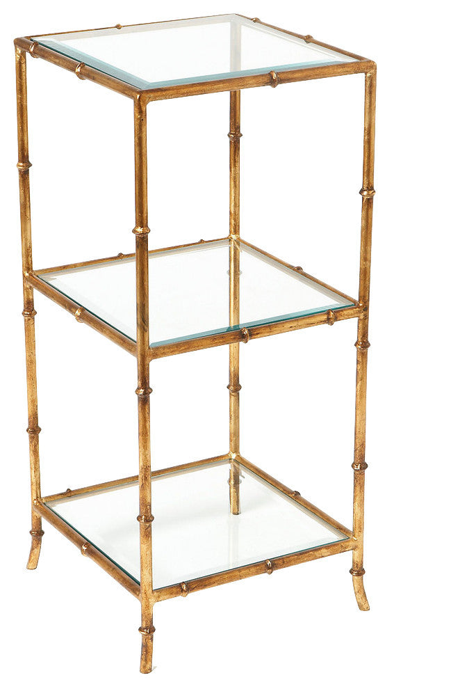 3-Tier Etagere, Antique Gold