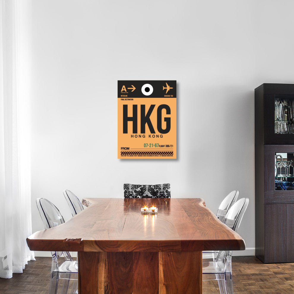 "HKG Hog Kong Luggage Tag 2" Fine Art Print
