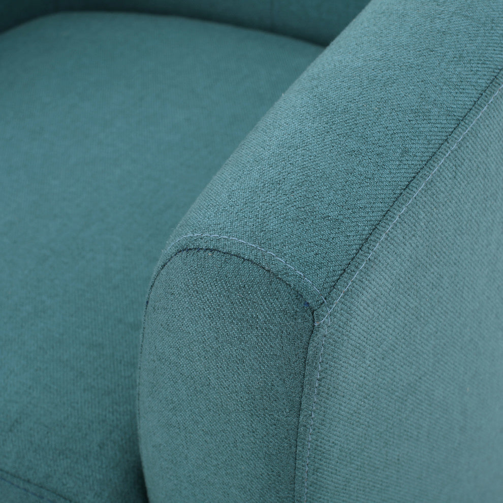 GDF Studio Prescott Tub Design Club Chair, Dark Teal Fabric