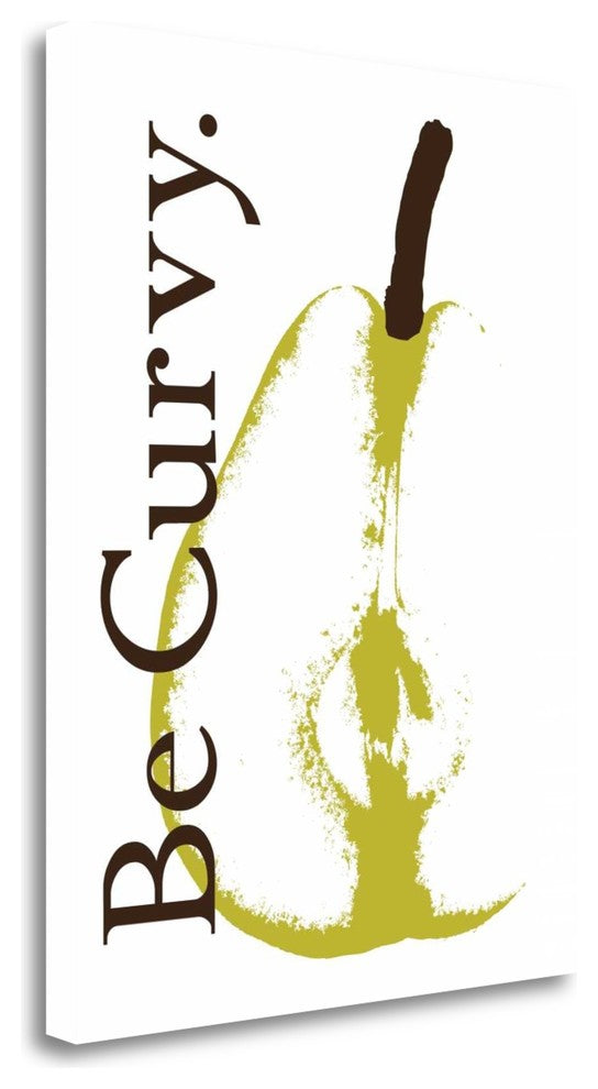 "Be Curvy" By Tenisha Proctor,Ready to Hang Giclee Print on Gallery Wrap Canvas