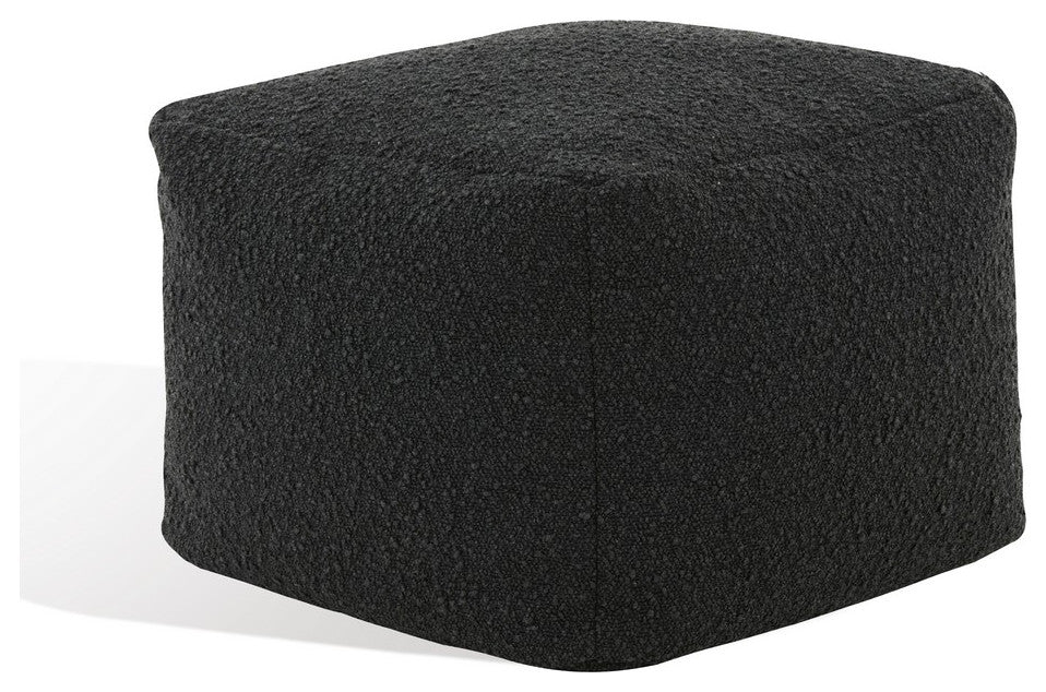 Safavieh Couture Samuels Boucle Pouf, Black