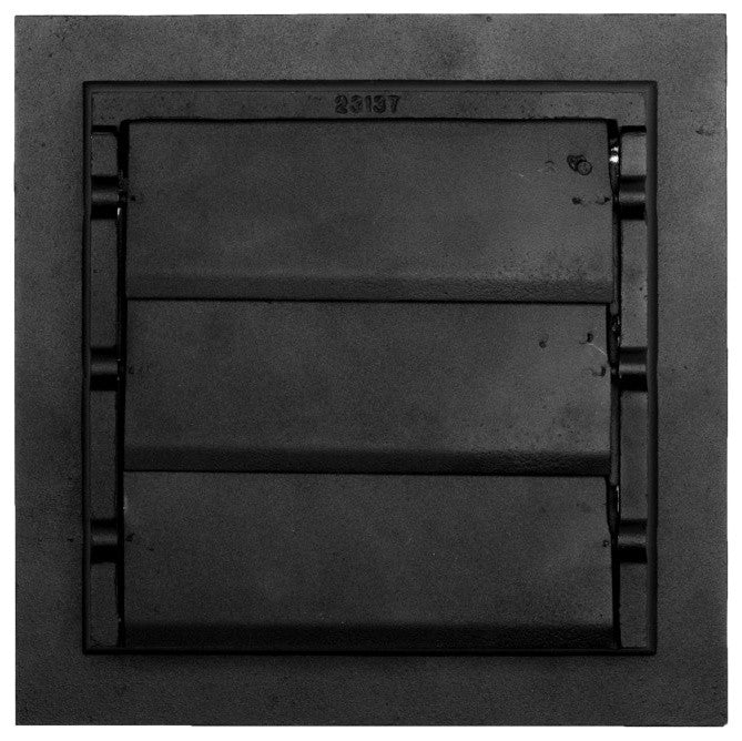 Black Floor Air Vent Heat Register with Aluminum Upscale Design 8" x 8" Set of 2