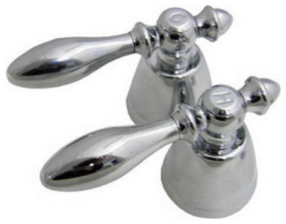 Lasco 01-7091 Universal Chrome Plated Lever Hot & Cold Handles, 1-Pair