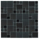 Odyssey Stainless SteelMagic Pattern Mosaic Blend Tile, 12"x12", Set of 30