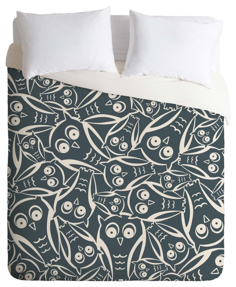Deny Designs Heather Dutton Night Owl Duvet Cover - Lightweight