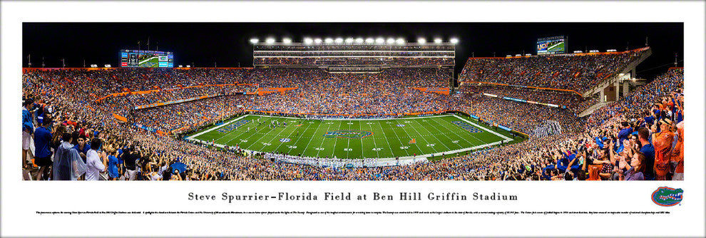 Florida Gators Football, 50 Yard Line, Unframed