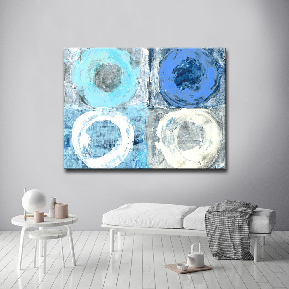 Circular Squares' Ready2HangArt Canvas by Leslie Owens, 16"x12"