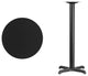 24" Round Black Laminate Table Top With 22"x22" Bar Height Table Base