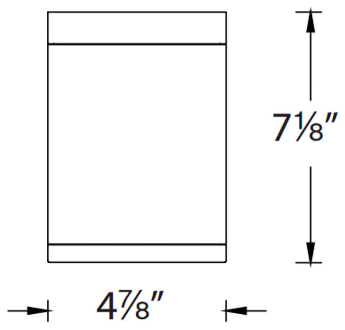 Tube Architectural 5" LED Color Changing Flush Mount Narrow Beam, White