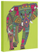 Deny Designs Sharon Turner Painted Elephant Chartreuse Art Canvas