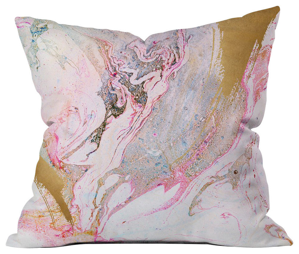 Iveta Abolina Winter Marble Throw Pillow, 26"x26"