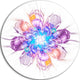 Perfect Fractal Flower In Multi Colors, Floral Round Wall Art, 36"