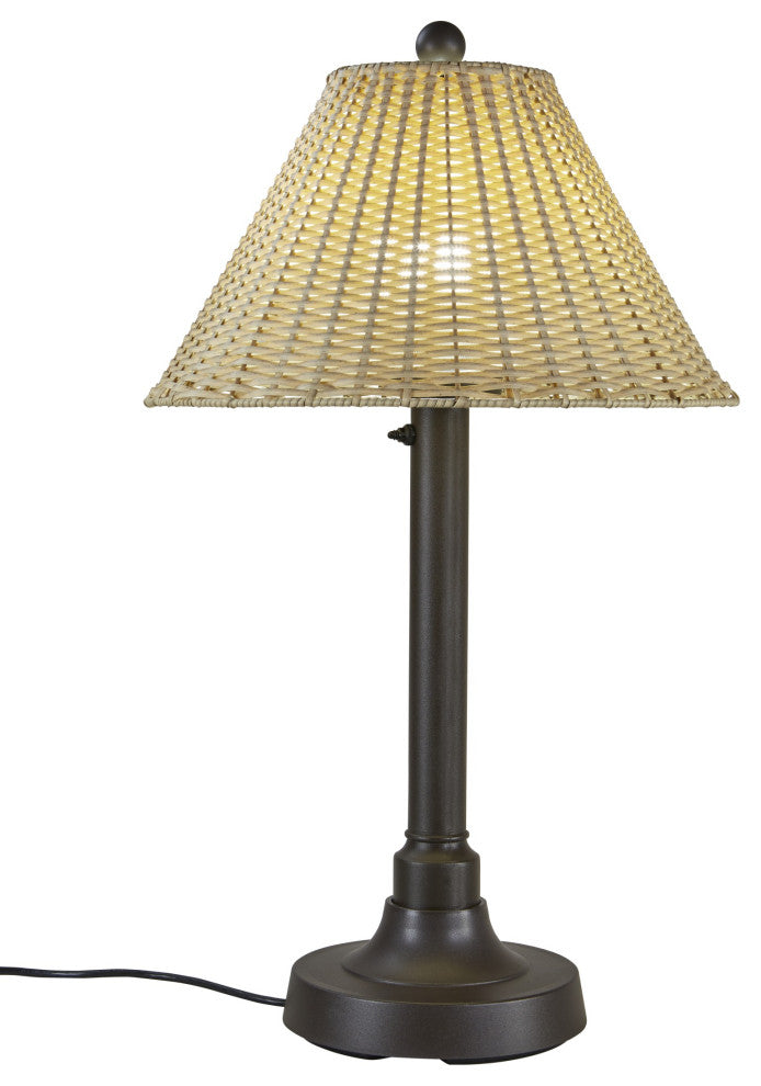19-217 Tahiti Ii 34" Table Lamp With 2" Bronze Tube Body