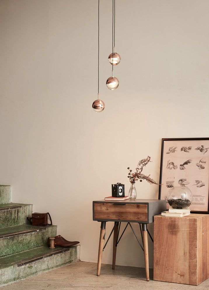 Dora 3 Light Pendant, Copper