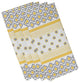 19x19", Scrambled Prints Geometric Print Napkin, Yellow, Set of 4