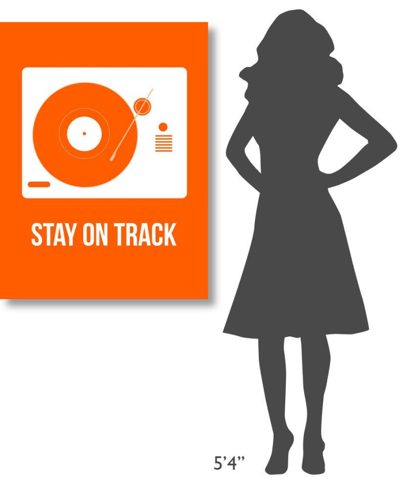 "Stay On Track Orange" Poster Fine Art Print