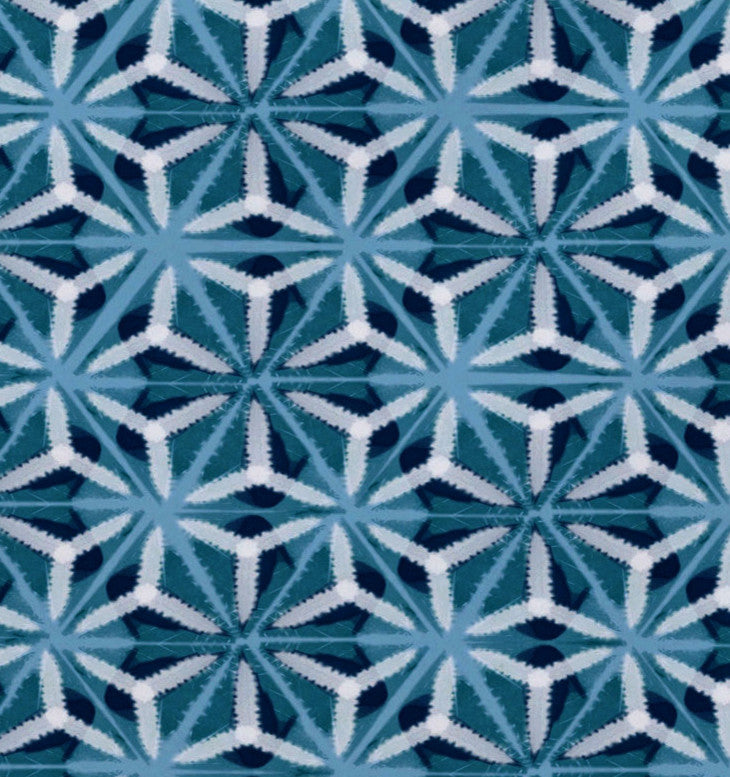 Water Mosaic, Geometric Print Placemat, Set of 4, Teal