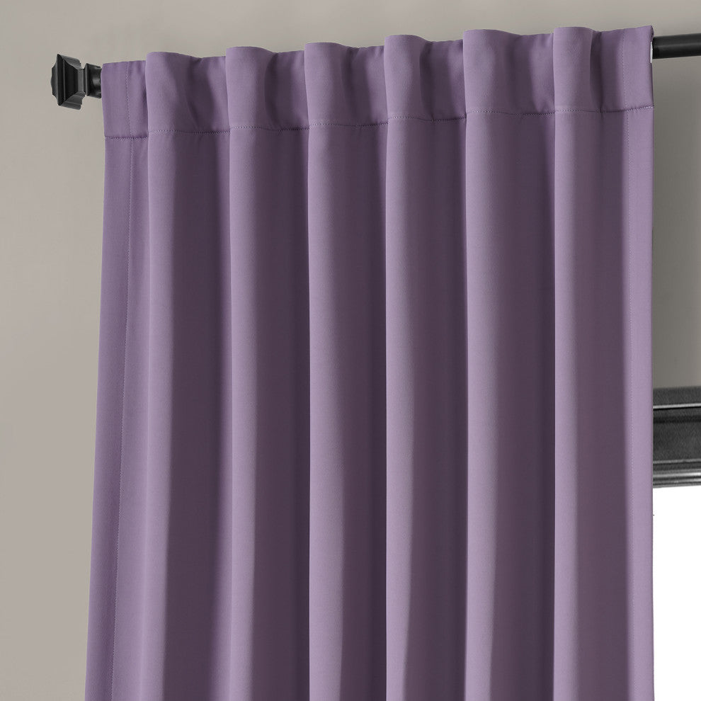 Boho Purple Performance Woven Blackout Curtain Pair, 50W x 120L