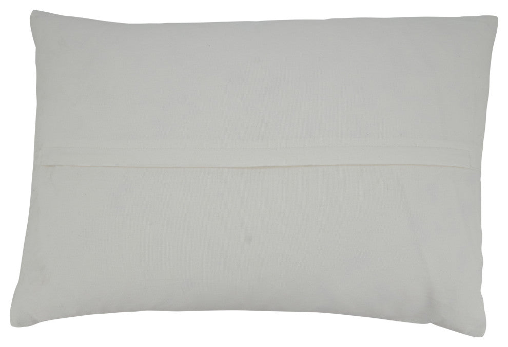 Throw Pillow Cover With Chunky Striped Design, 16"x24", Black