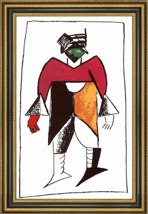 Kazimir Malevich New Man - 18" x 27" Framed Premium Canvas Print