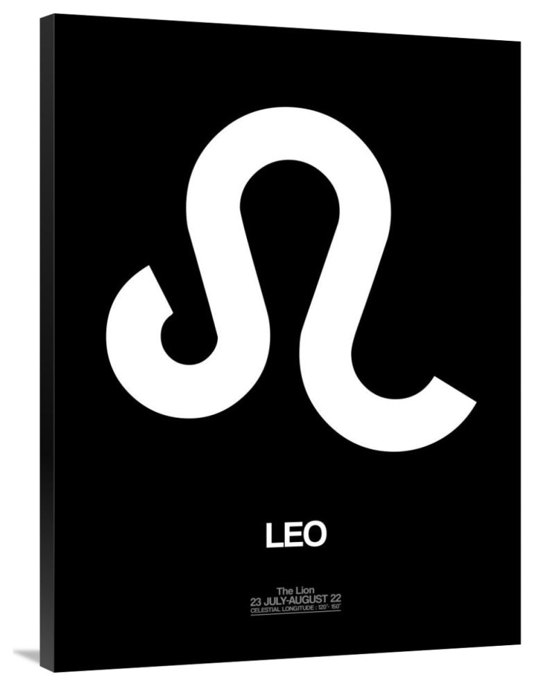 "Leo Zodiac Sign White" Fine Art Print
