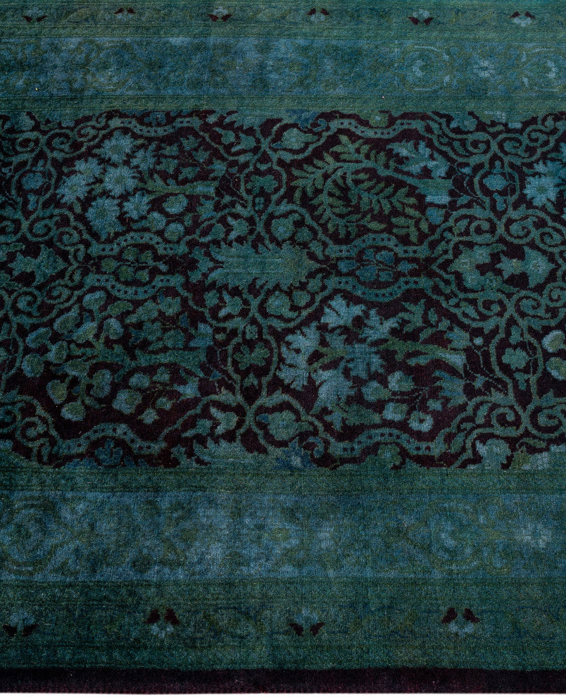 Overdyed One-of-a-Kind Hand-Knotted Area Rug Red, 2' 7" x 12' 6"