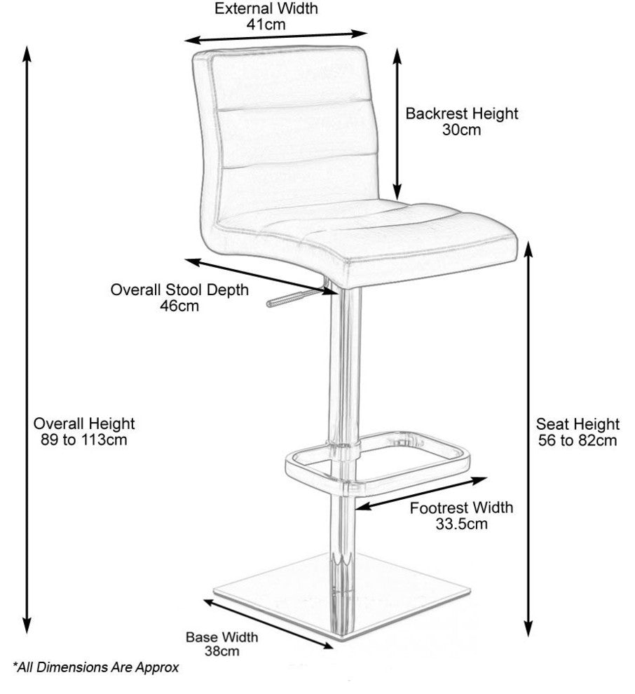 Lush Adjustable Height Swivel Barstool - Square Base, Lime Green
