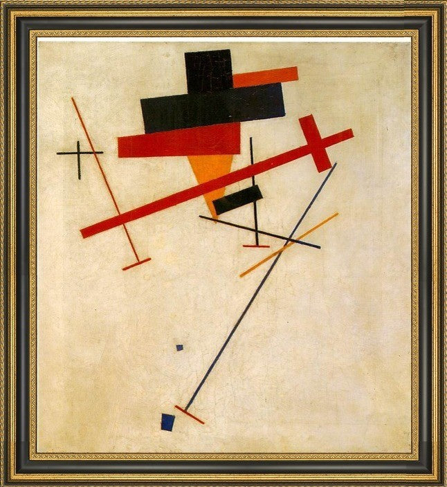 Kazimir Malevich Suprematist Painting - 20" x 25" Framed Premium Canvas Print