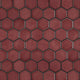 Tribeca 2" Hex Porcelain Mosaic Floor and Wall Tile, Glossy Rusty Red