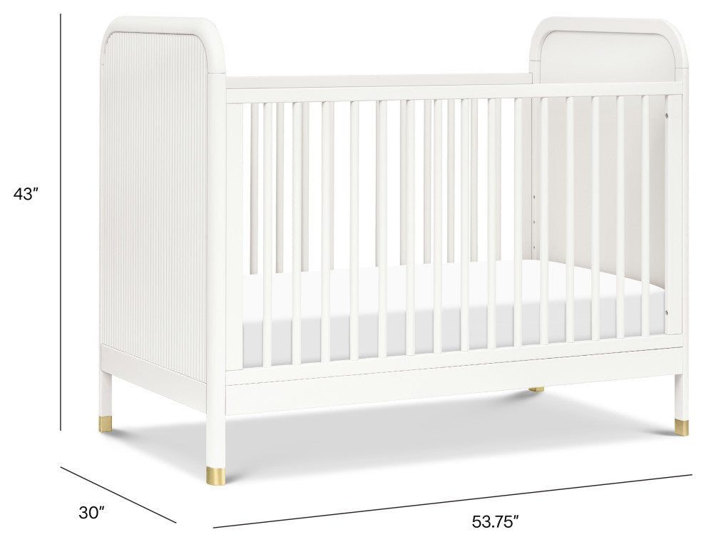 Brimsley Tambour 3-in-1 Convertible Crib, Warm White