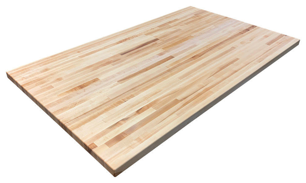 Custom Edge Grain Butcher Block Table Top, Island Top, Workbench, Desk Top, Maple, 36"x72"
