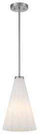 Bristol 1-Light Pendant, Matte Black, Satin Nickel