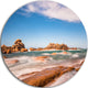 Atlantic Ocean Cost In Brittany, Photo Disc Metal Wall Art, 23"