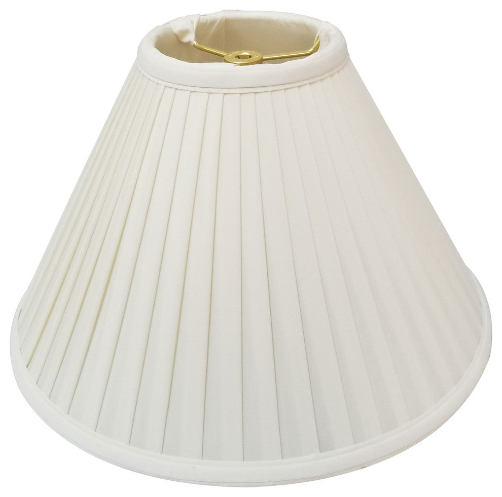 Coolie Empire Side Pleat Basic Lampshade, White, 6"x16"x10"