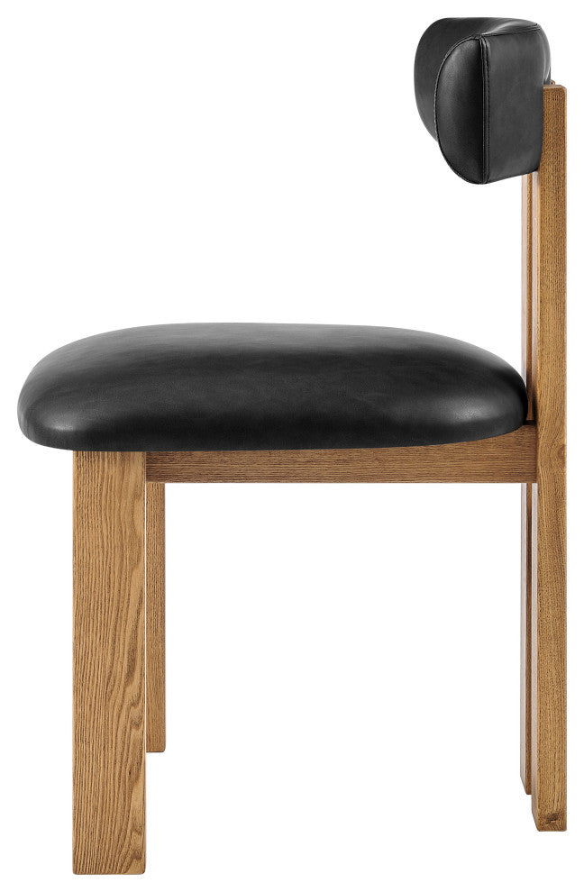 Hailey Dining Side Chair,, Set of 2, Casa Black, Faux Leather