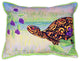 Pair of Betsy Drake Turtle and Berries Large Indoor/Outdoor Pillows