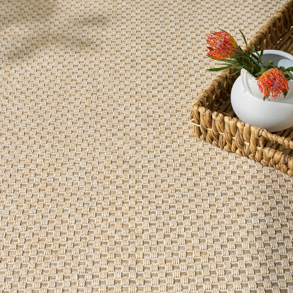 Nourison Tulum 9' x 12' Cream Outdoor Rug