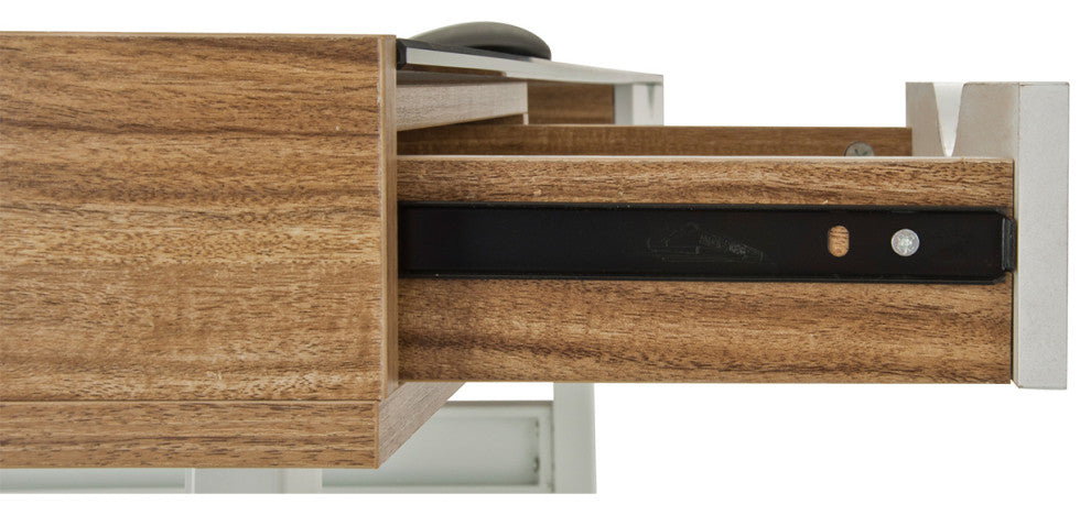 Techni Mobili Compact Computer Desk with Multiple Storage, Walnut